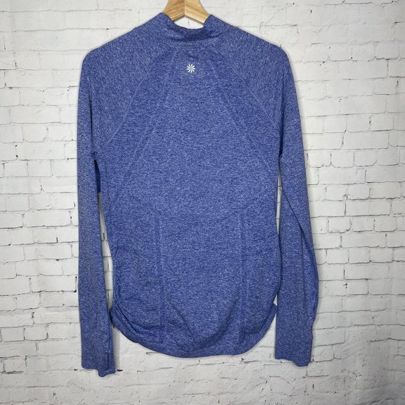 Women's Athleta Fast Track Half Zip Pullover Purple/Blue XL Long Sleeve Quarter - Picture 6 of 8